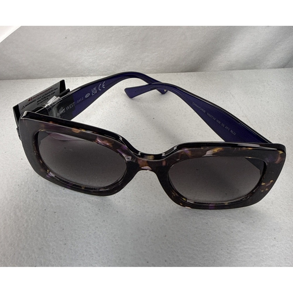 Nine West Women's Sunglasses Brown With Purple Tortoise Shell Very Cute!